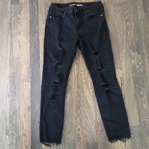 Distressed Black Jeans